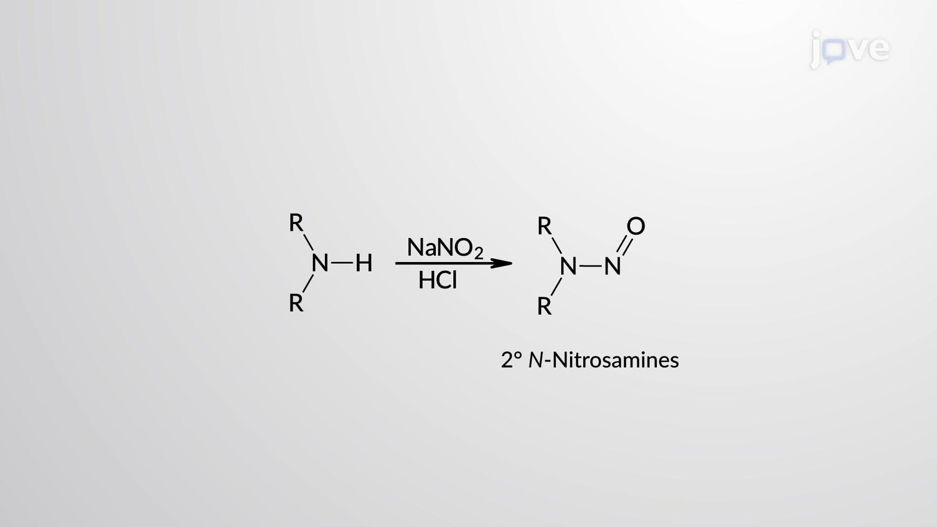 2° Amines to N-Nitrosamines: Reaction with NaNO2
