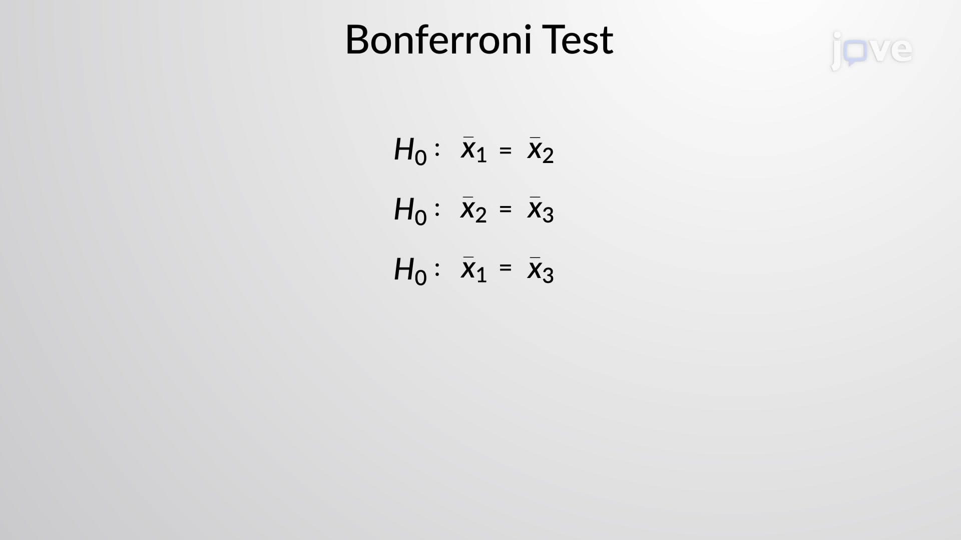 Bonferroni Test