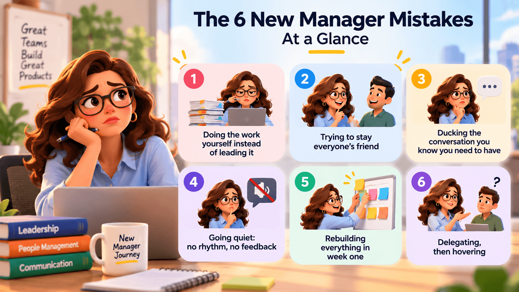 Checklist of six common first-time manager mistakes